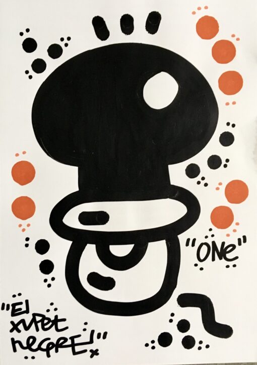 El Xupet Negre-"ONE"-Ink on Paper-Original Artwork